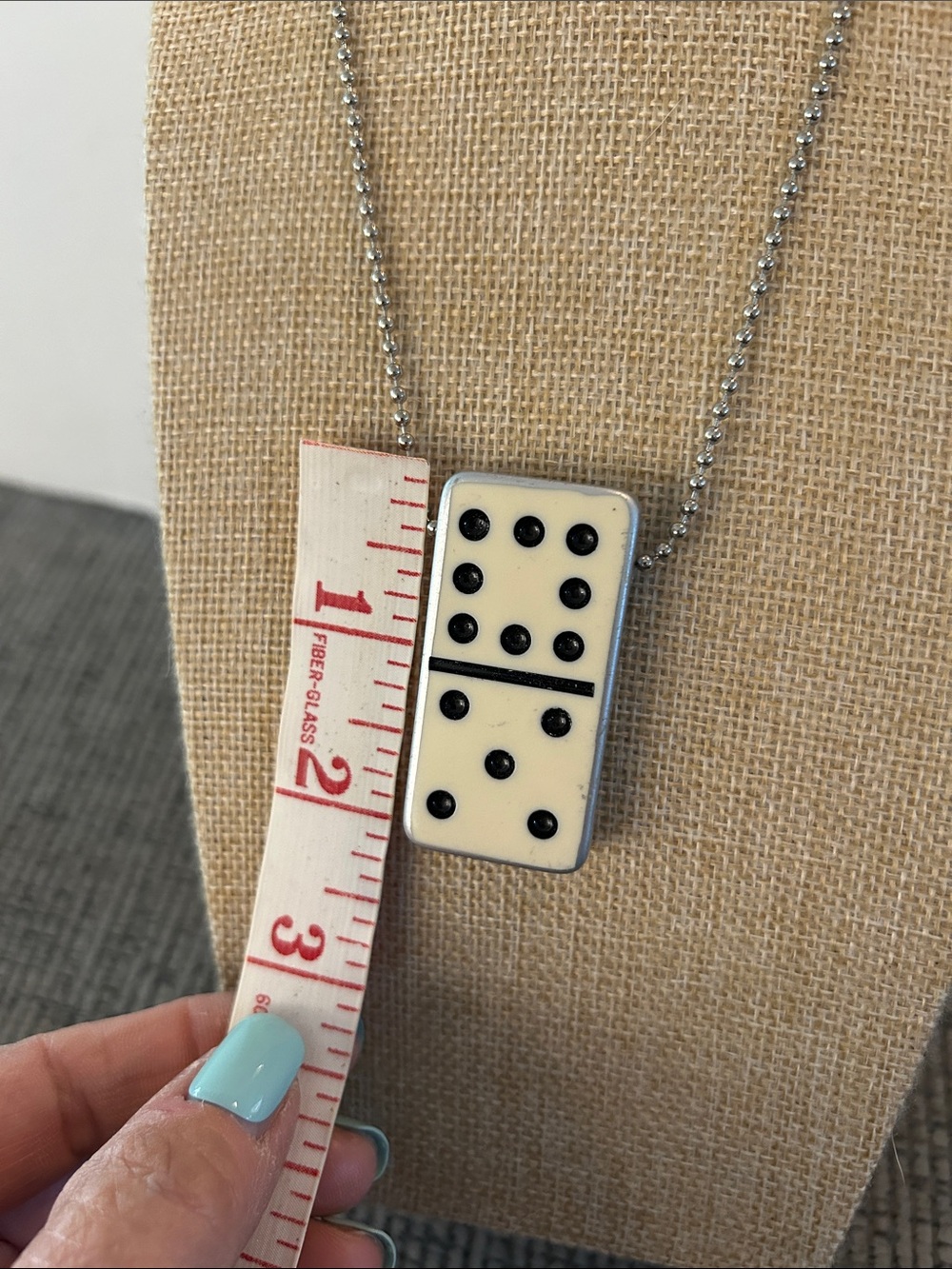 A fun time was had by all domino pendant necklace NEW handmade reverses to pips - Picture 7 of 8